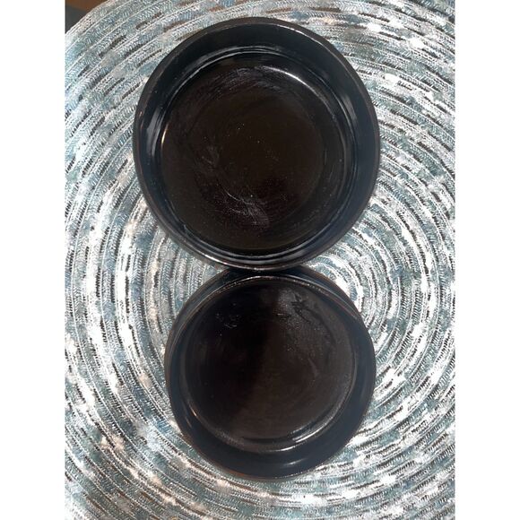 Black Lacquerware Wood Trinket Jewel Box Blue, White, Gold Etched Mandela Design - Picture 5 of 8